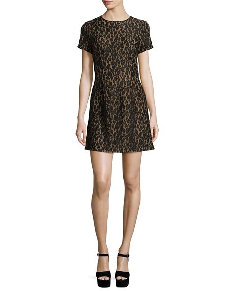 michael michael kors short sleeve fitted dress